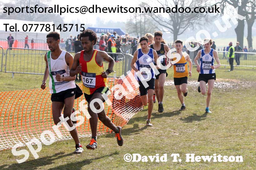 Mens under-20s 2016 Inter Counties Cross Country Champs. and Cross Challenge Final, Cofton Park, Birmingham. Photo: David T. Hewitson/Sports for All Pics